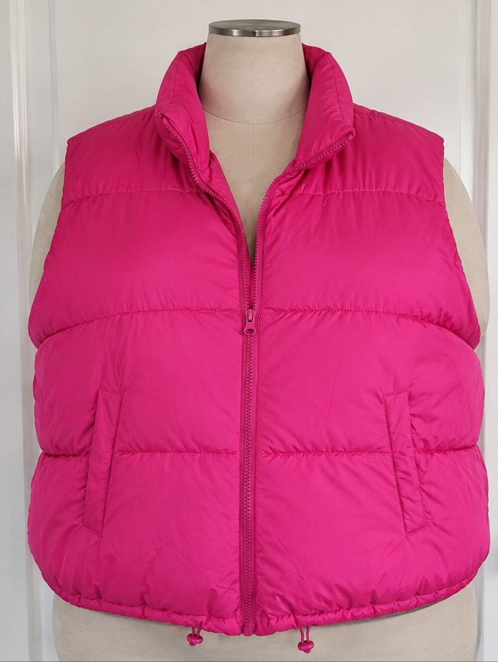 No Boundaries Bright Hot Pink Puffer Vest